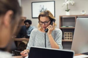 Woman on the phone