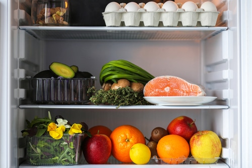 Open Fridge Full Of Food