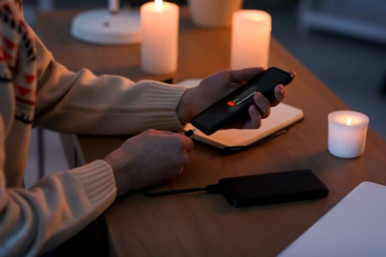 Charging phone during a power outage