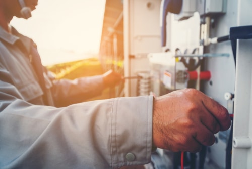 Industrial worker at a plant